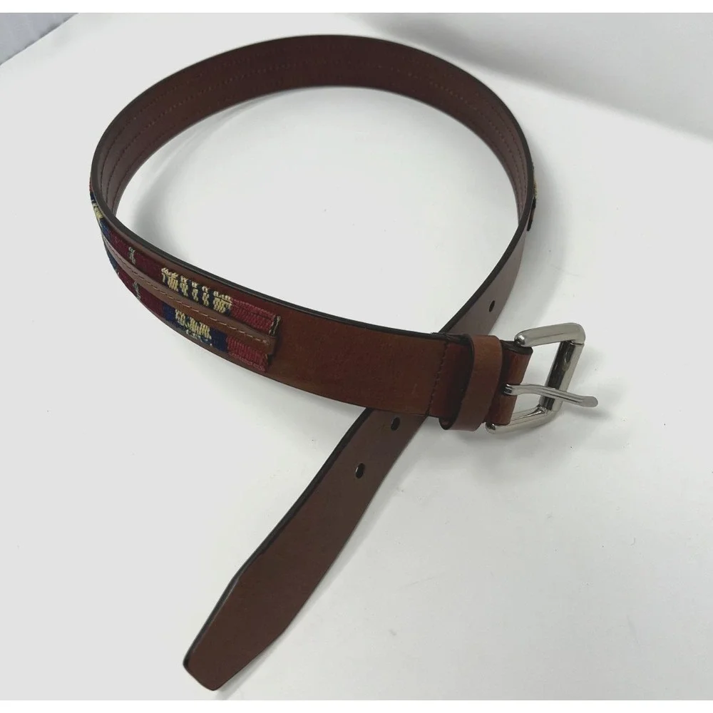 Thomas Bates Belt Mens 30 Brown‎ Leather